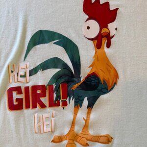 Disney Moana Hei Hei Chicken Hei Girl Hei T-Shirt, Hei Hei Rooster, Lt. Green XL